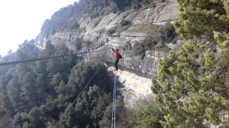 Vía Ferrata Baumes Corcades K3-K4 en Centelles
